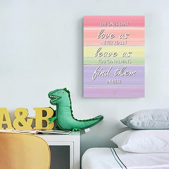 Canvas wall art The Ones That Love Us Never Really Leave Us NWT - Picture 6 of 6